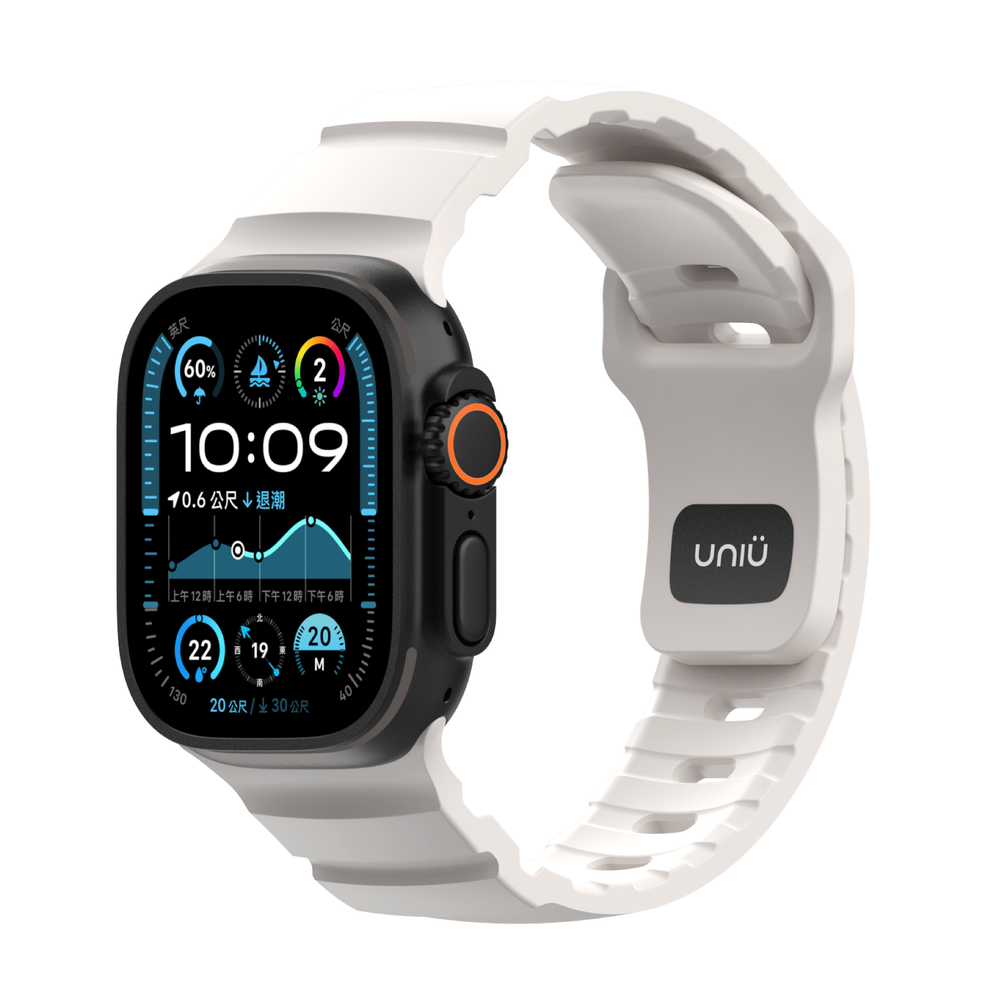 Apple Watch 運動錶帶 UNIU Titan 無畏極限防護錶帶 (星光白)