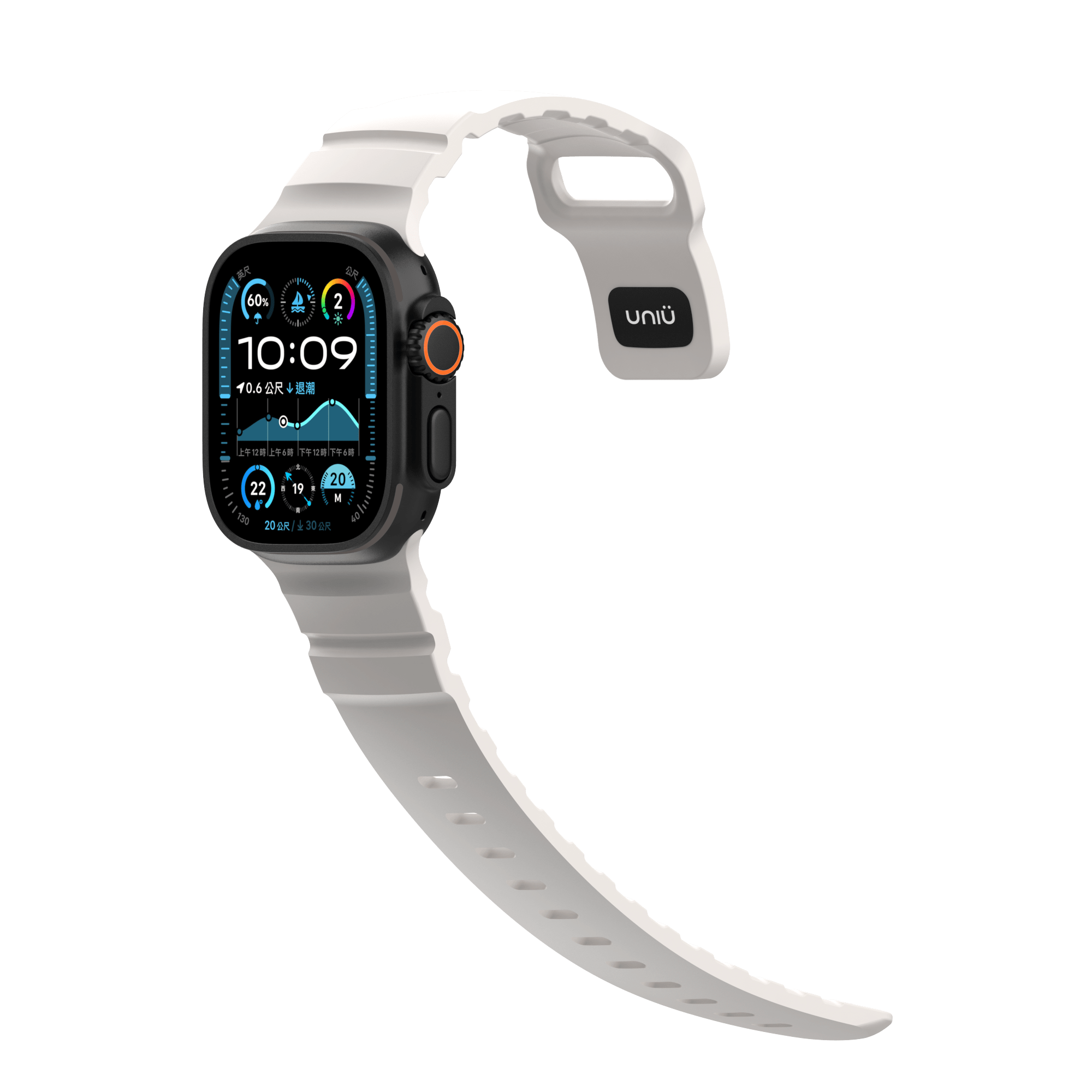 Apple Watch 運動錶帶 UNIU Titan 無畏極限防護錶帶 (星光白)