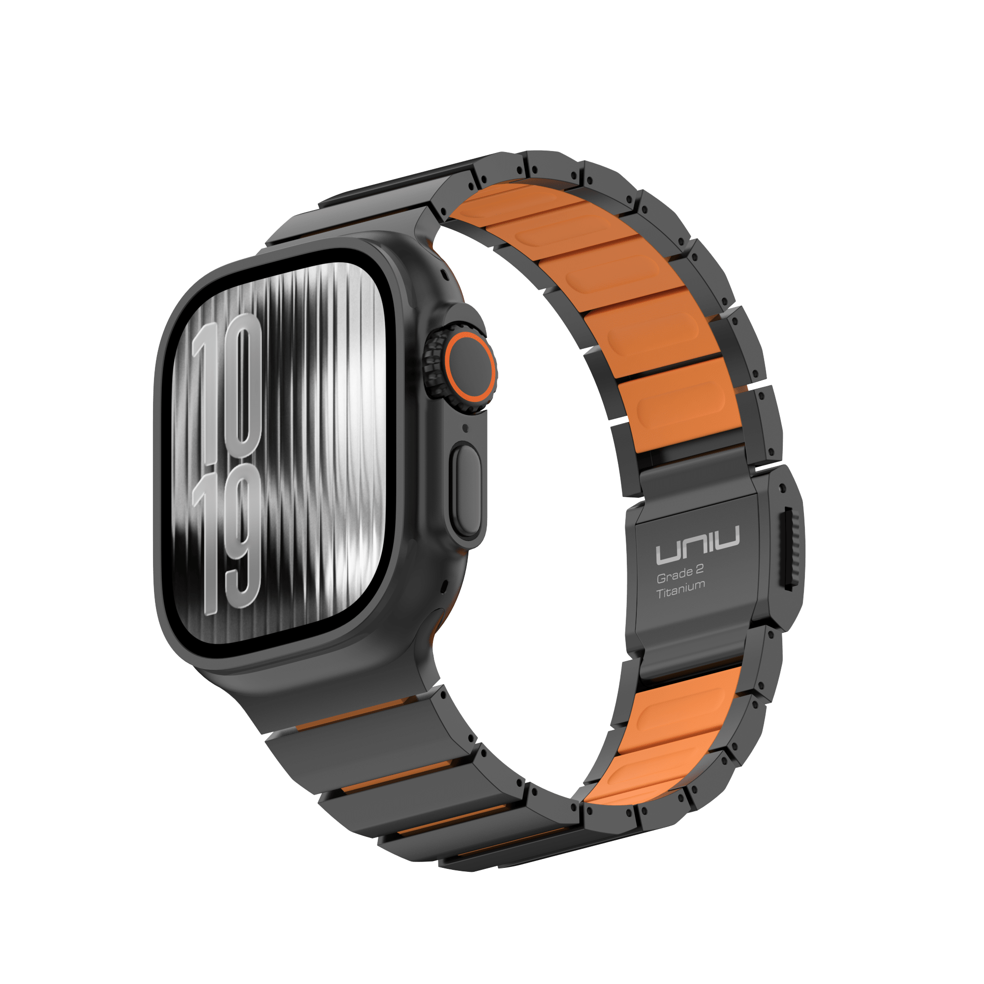 ORBIT 鈦合金複合錶帶 Apple Watch 鈦合金錶帶 曜石橙