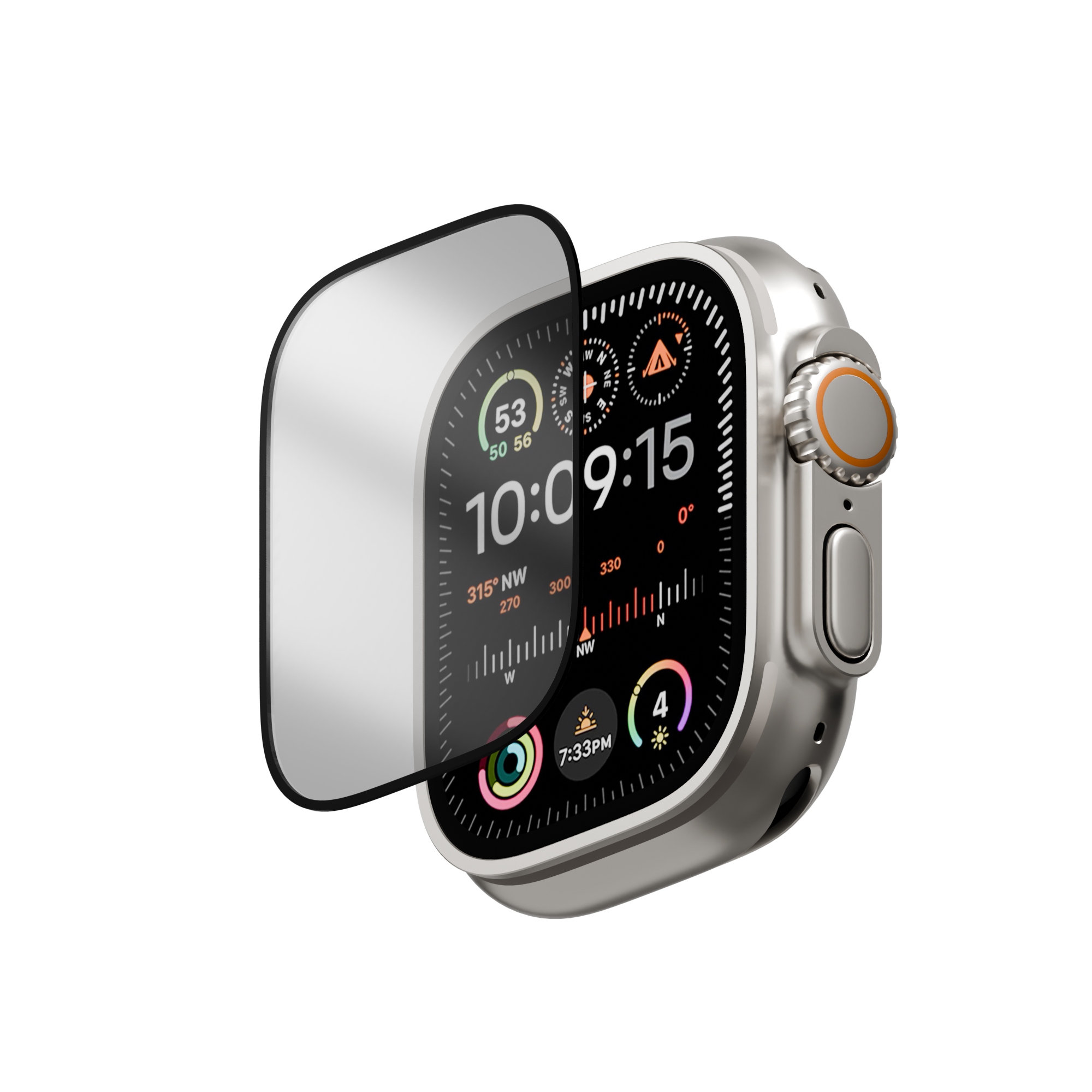 Apple Watch Ultra 2D 滿版玻璃保護貼 for 1/2/3 49mm