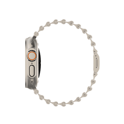 Apple Watch 金屬錶帶 UNIU Ocean 海洋金屬錶帶 (原鈦色)