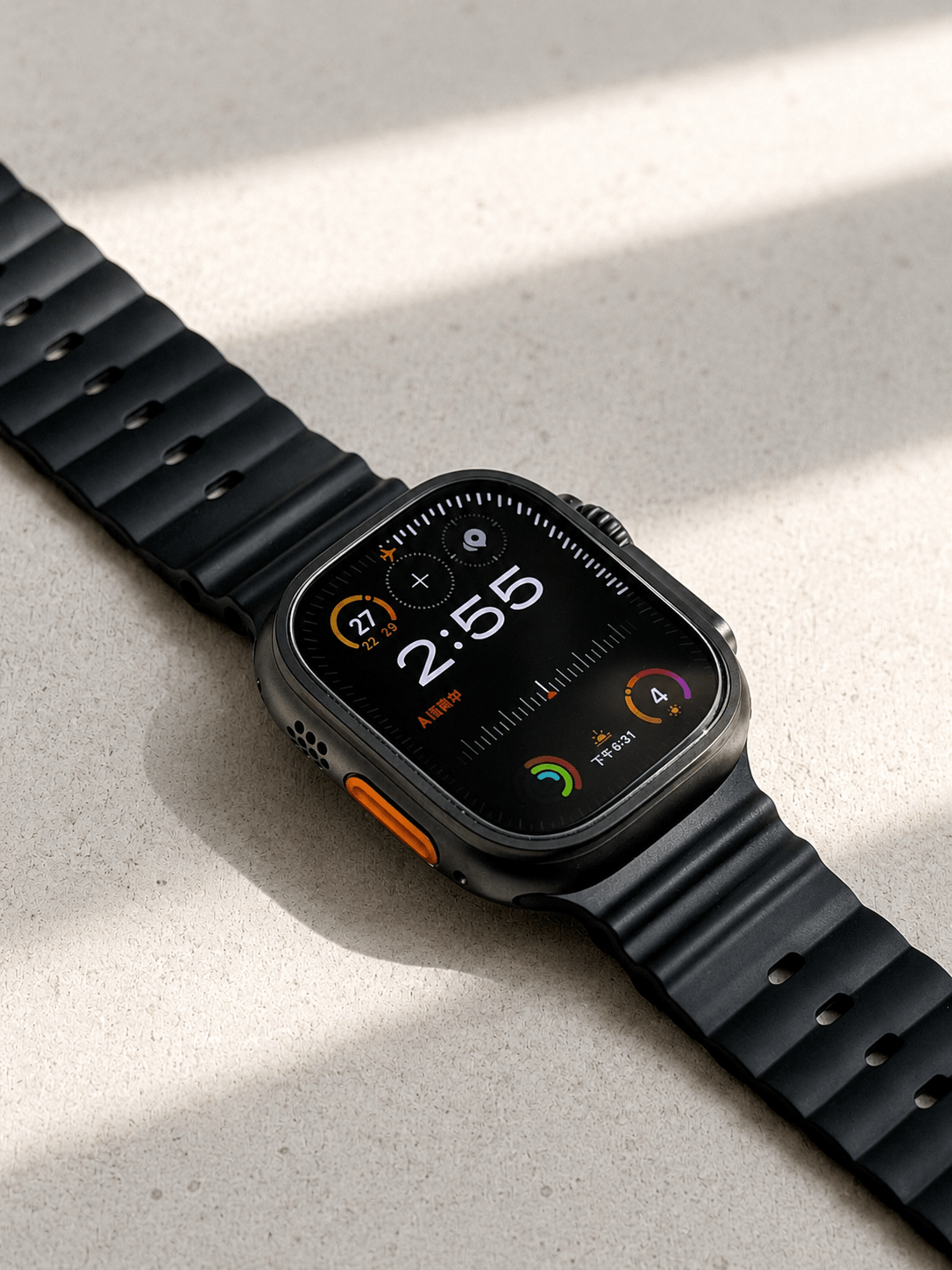 UNIU® Ocean Flux 海洋運動錶帶 曜石黑 Apple Watch 錶帶產品展示圖