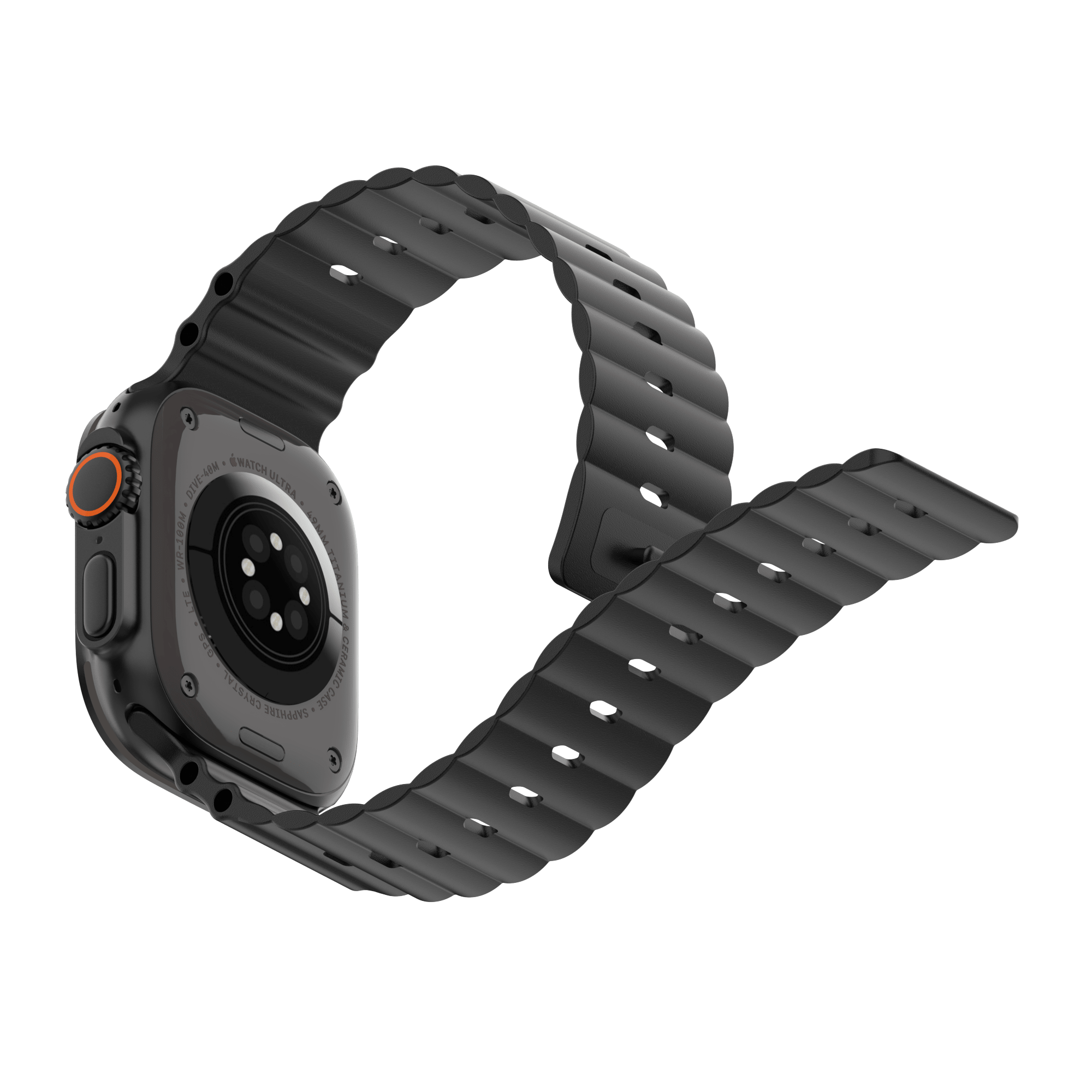 Ocean Flux 海洋運動錶帶 Apple Watch 運動錶帶 曜石黑