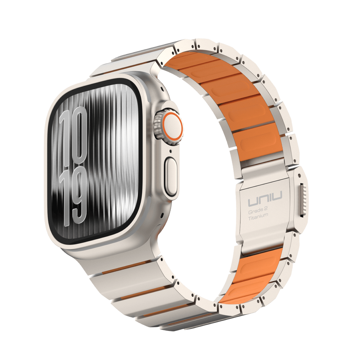 Apple Watch 鈦合金錶帶｜UNIU® ORBIT 鈦合金複合錶帶 (鈦橘色) – UNIU® | 官方網站