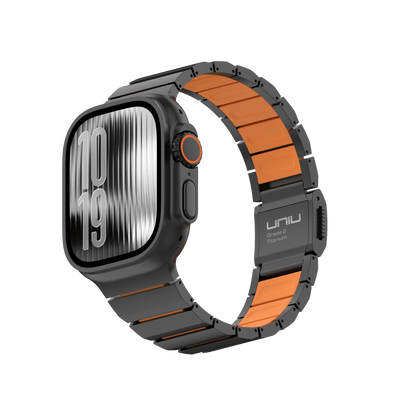 ORBIT 鈦合金複合錶帶 Apple Watch 鈦合金錶帶 曜石橙