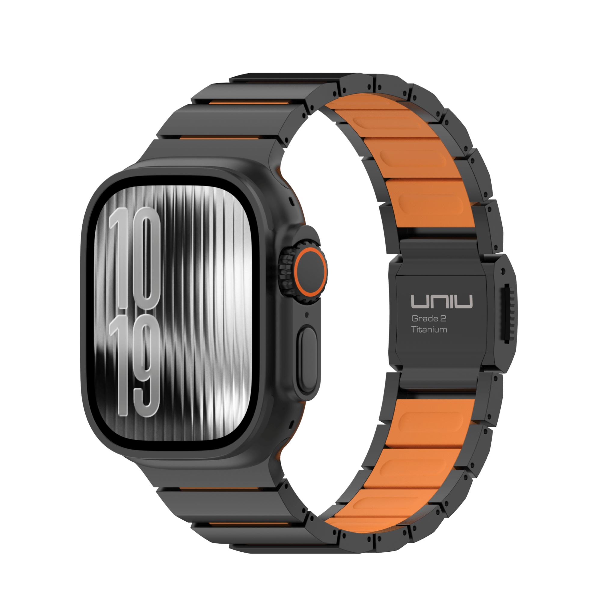 ORBIT 鈦合金複合錶帶 Apple Watch 鈦合金錶帶 曜石橙