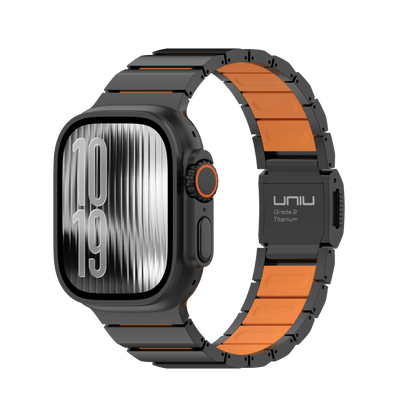 ORBIT 鈦合金複合錶帶 Apple Watch 鈦合金錶帶 曜石橙