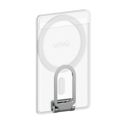 MagSafe 透明支架卡包 UNIU PURE 霧透磁吸手機支架卡套