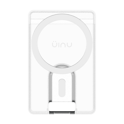 MagSafe 透明支架卡包 UNIU PURE 霧透磁吸手機支架卡套